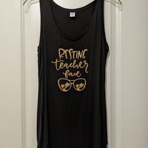 Resting Teacher Face Old Navy Tank
